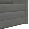 Sofa Bed 110cm Ciemnoszary Aksamit
