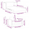 Sofa Bed 110cm Ciemnoszary Aksamit