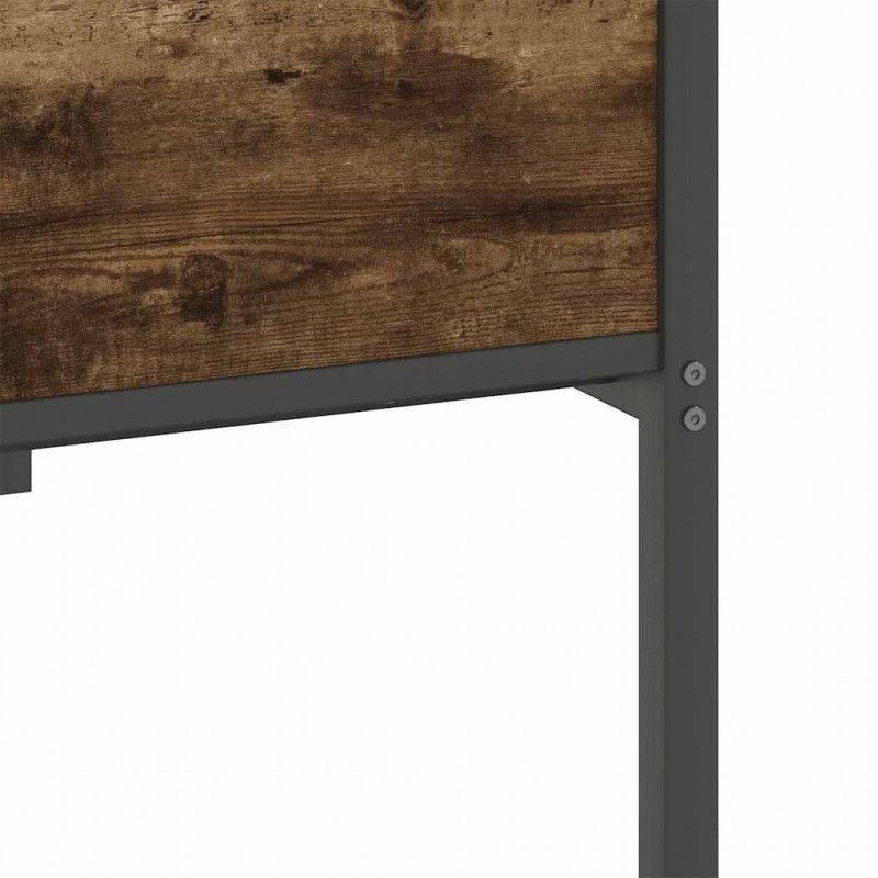 Rama łóżka bez materaca dąb wędzony 107x203 cm Drewno klejone