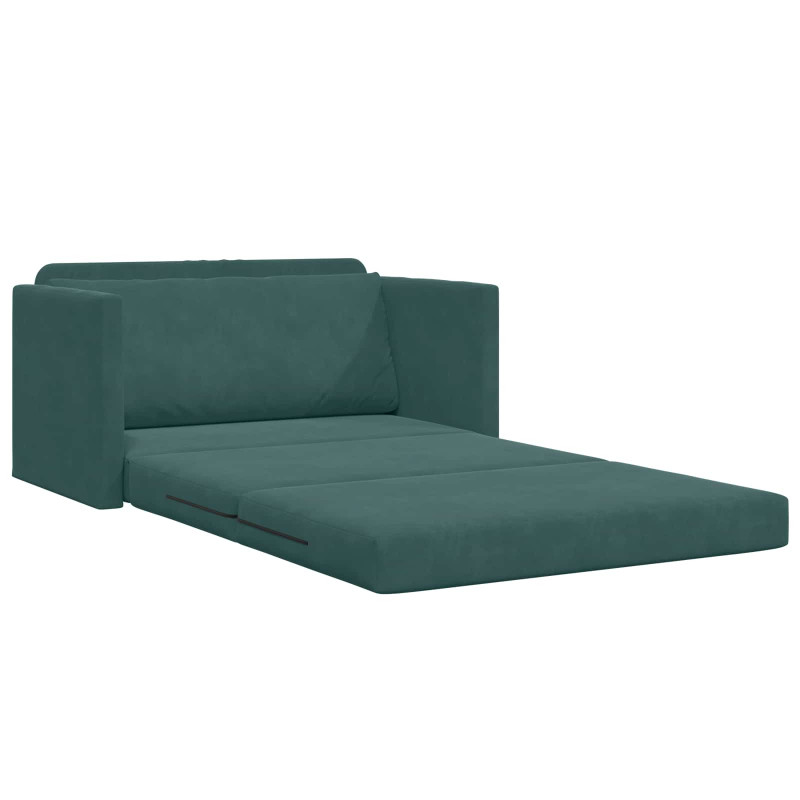 Sofa Bed 110cm Ciemna zieleń Aksamit