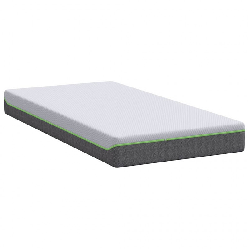 Materac Biały i szary 90 x 190 cm Tkanina żakardowa
