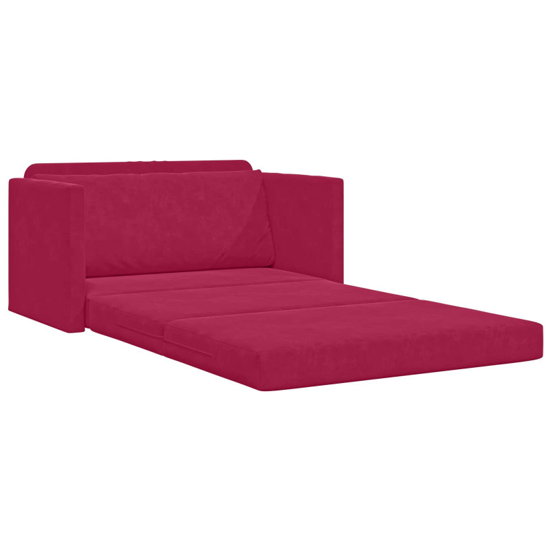 Sofa Bed 110cm Czerwone wino Aksamit