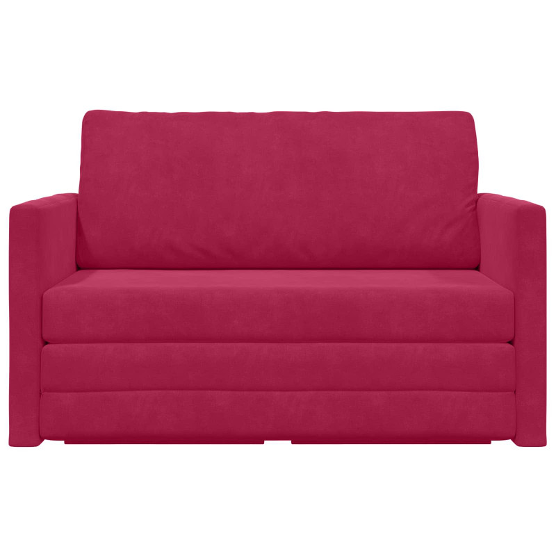 Sofa Bed 110cm Czerwone wino Aksamit