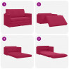 Sofa Bed 110cm Czerwone wino Aksamit
