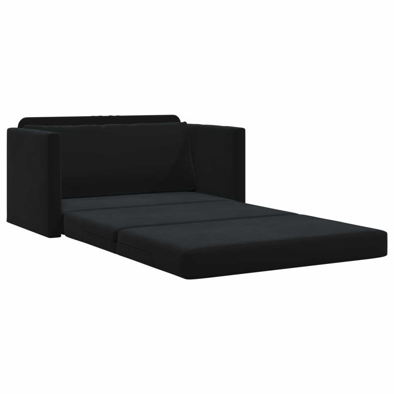 Sofa Bed 110cm Czarny Aksamit