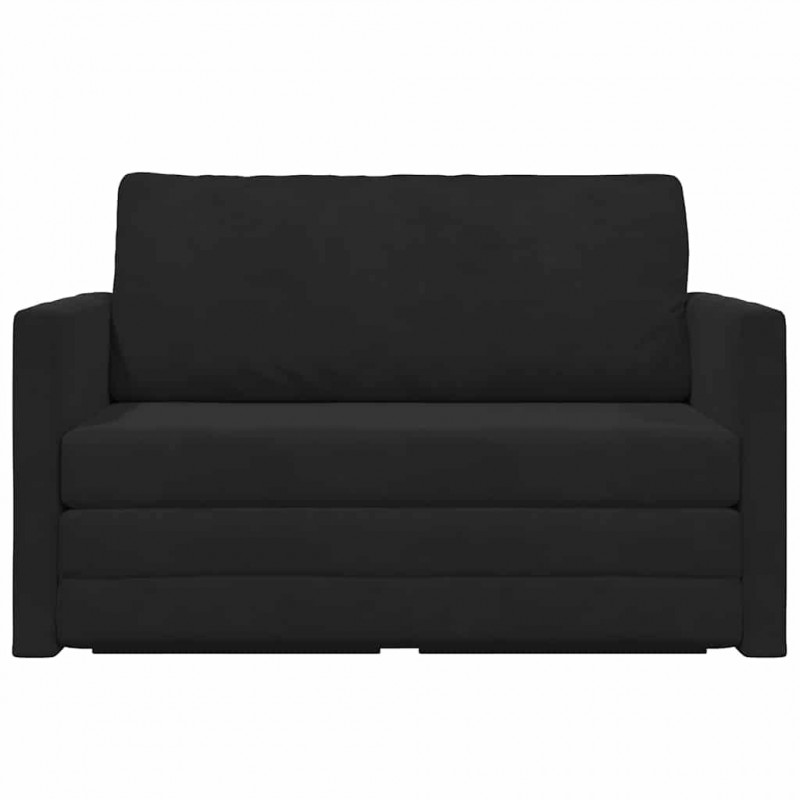 Sofa Bed 110cm Czarny Aksamit