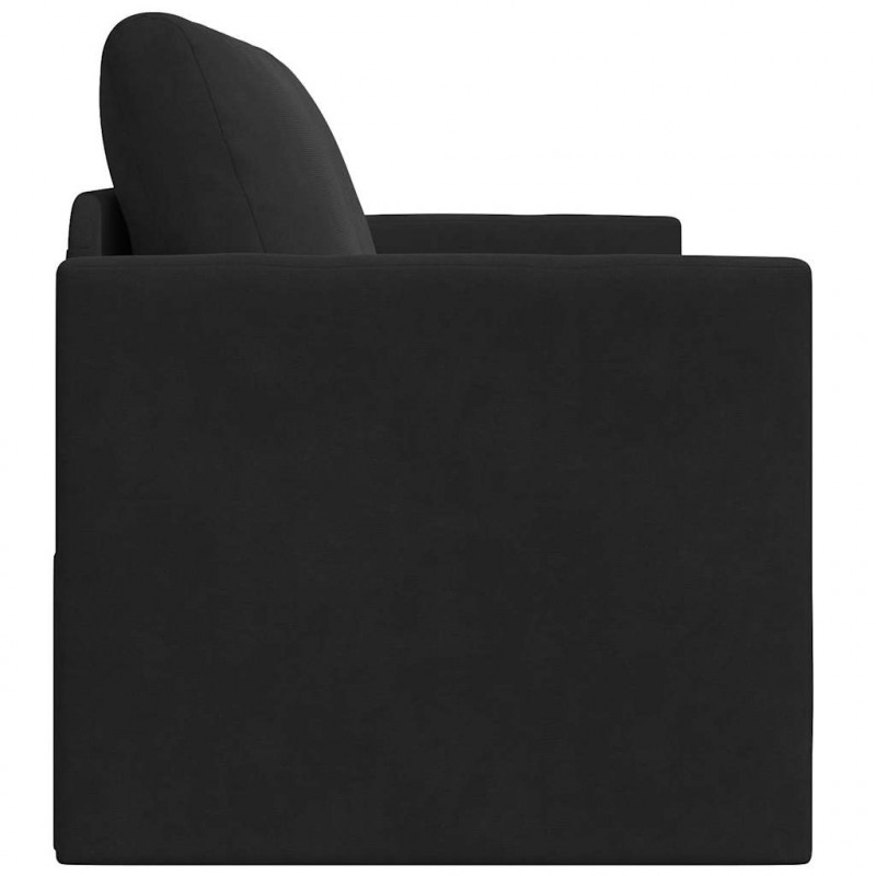 Sofa Bed 110cm Czarny Aksamit