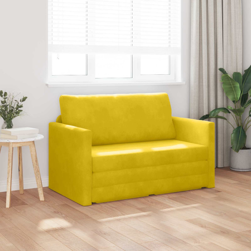 Sofa Bed 110cm Żółty słonecznik Aksamit