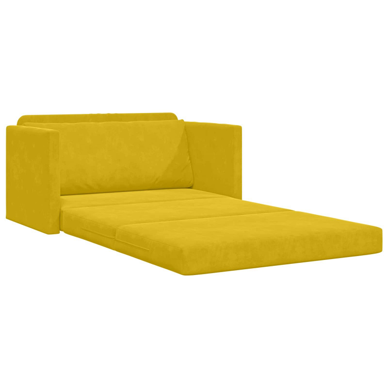 Sofa Bed 110cm Żółty słonecznik Aksamit