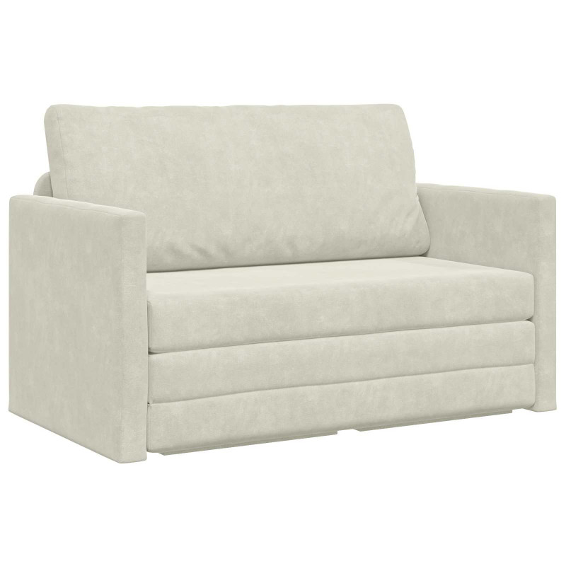 Sofa Bed 110cm Kremowy Aksamit