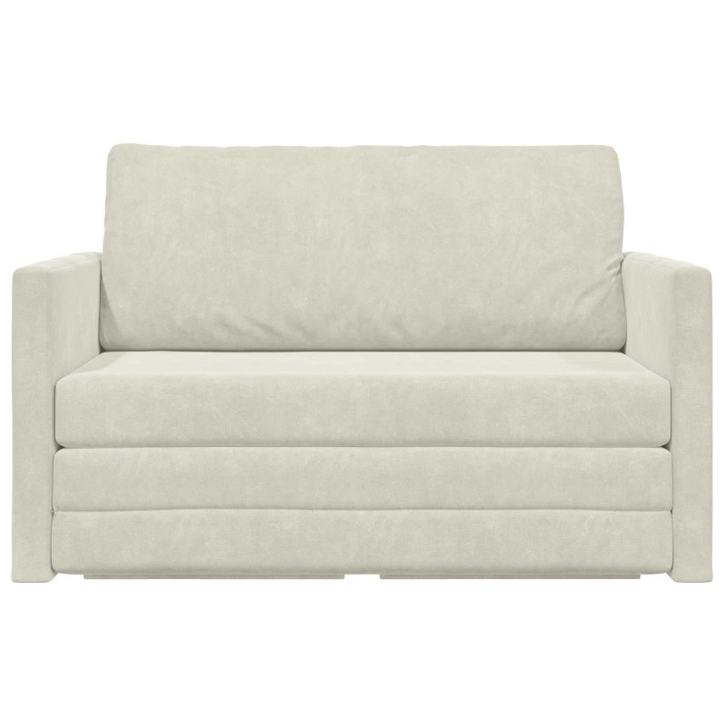 Sofa Bed 110cm Kremowy Aksamit