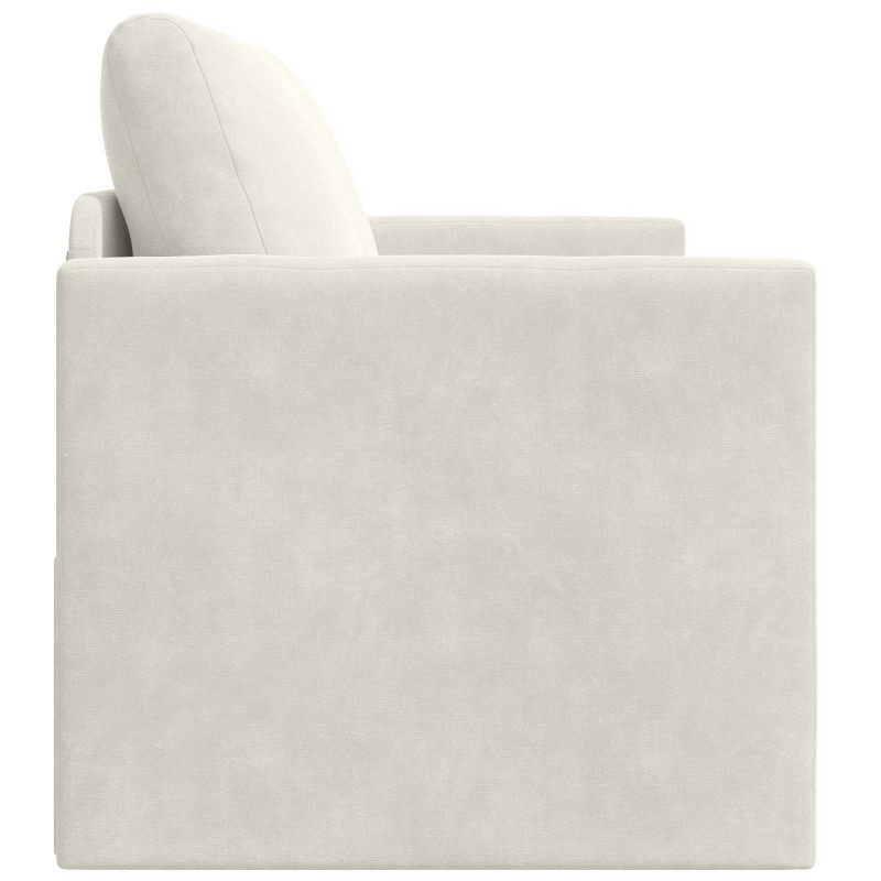 Sofa Bed 110cm Kremowy Aksamit