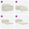 Sofa Bed 110cm Kremowy Aksamit