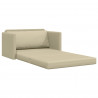Sofa Bed 110cm Kremowy Sztuczna skóra