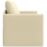 Sofa Bed 110cm Kremowy Sztuczna skóra