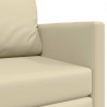 Sofa Bed 110cm Kremowy Sztuczna skóra