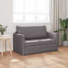 Sofa Bed 110cm Szary Sztuczna skóra