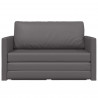 Sofa Bed 110cm Szary Sztuczna skóra