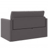 Sofa Bed 110cm Szary Sztuczna skóra