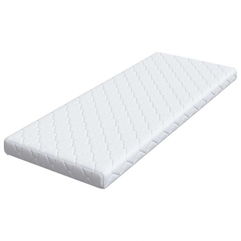 Materac Biały 70 x 200 cm Tkanina żakardowa