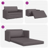 Sofa Bed 110cm Szary Sztuczna skóra