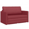 Sofa Bed 110cm Czerwone wino Sztuczna skóra