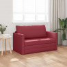 Sofa Bed 110cm Czerwone wino Sztuczna skóra