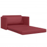 Sofa Bed 110cm Czerwone wino Sztuczna skóra