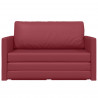 Sofa Bed 110cm Czerwone wino Sztuczna skóra