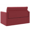 Sofa Bed 110cm Czerwone wino Sztuczna skóra