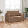 Sofa Bed 110cm Cappuccino Sztuczna skóra