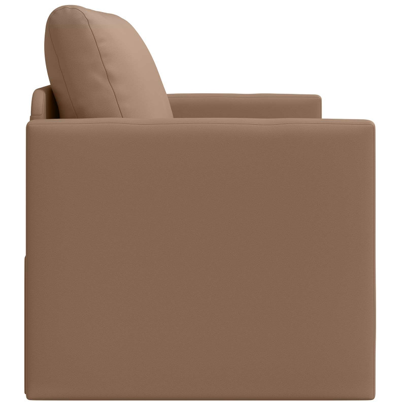 Sofa Bed 110cm Cappuccino Sztuczna skóra