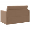 Sofa Bed 110cm Cappuccino Sztuczna skóra