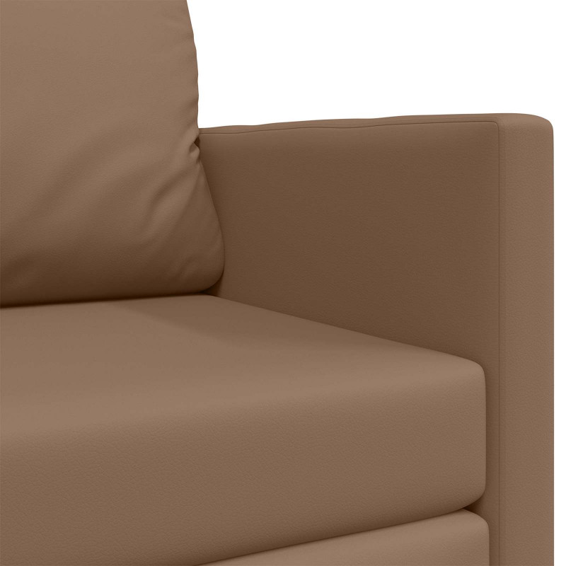 Sofa Bed 110cm Cappuccino Sztuczna skóra