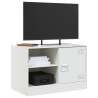 Szafki pod telewizor, 2 szt., białe, 67x39x44 cm, stalowe