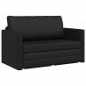 Sofa Bed 110cm Czarny Sztuczna skóra