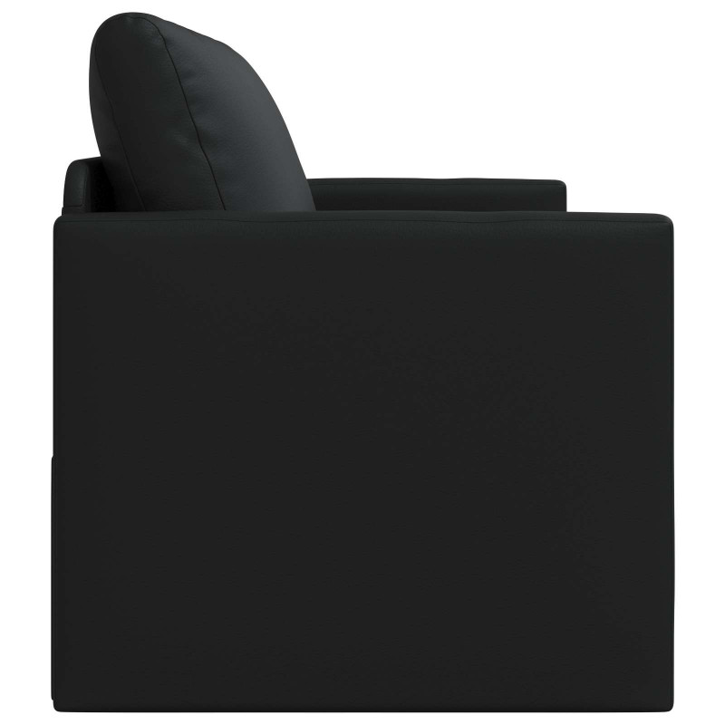 Sofa Bed 110cm Czarny Sztuczna skóra