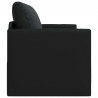 Sofa Bed 110cm Czarny Sztuczna skóra