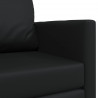 Sofa Bed 110cm Czarny Sztuczna skóra