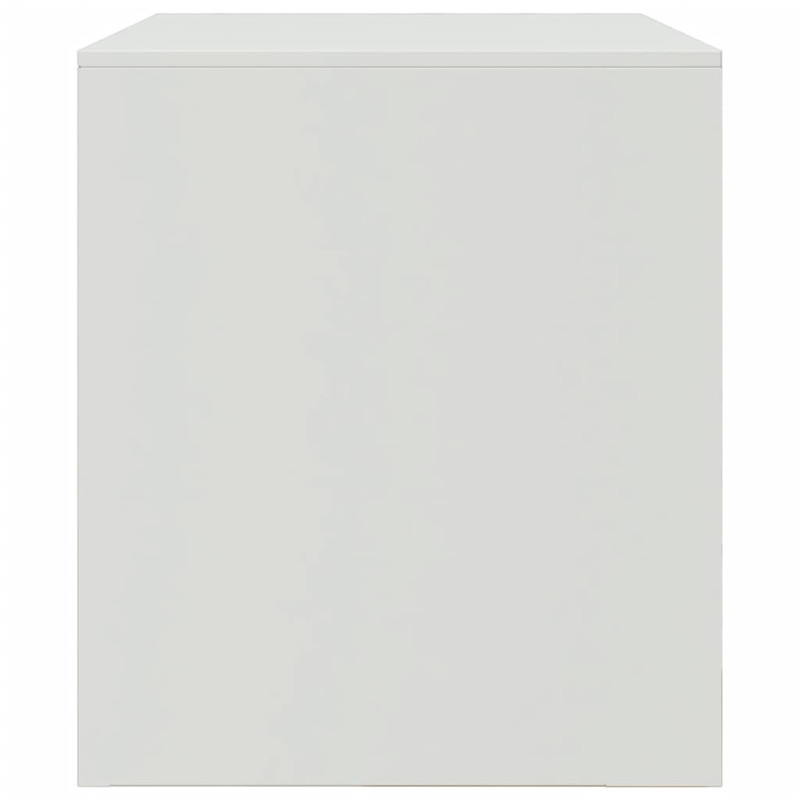 Szafki pod telewizor, 2 szt., białe, 67x39x44 cm, stalowe