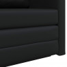 Sofa Bed 110cm Czarny Sztuczna skóra