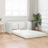Sofa Bed 110cm Biały Sztuczna skóra