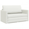 Sofa Bed 110cm Biały Sztuczna skóra