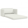 Sofa Bed 110cm Biały Sztuczna skóra