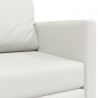 Sofa Bed 110cm Biały Sztuczna skóra