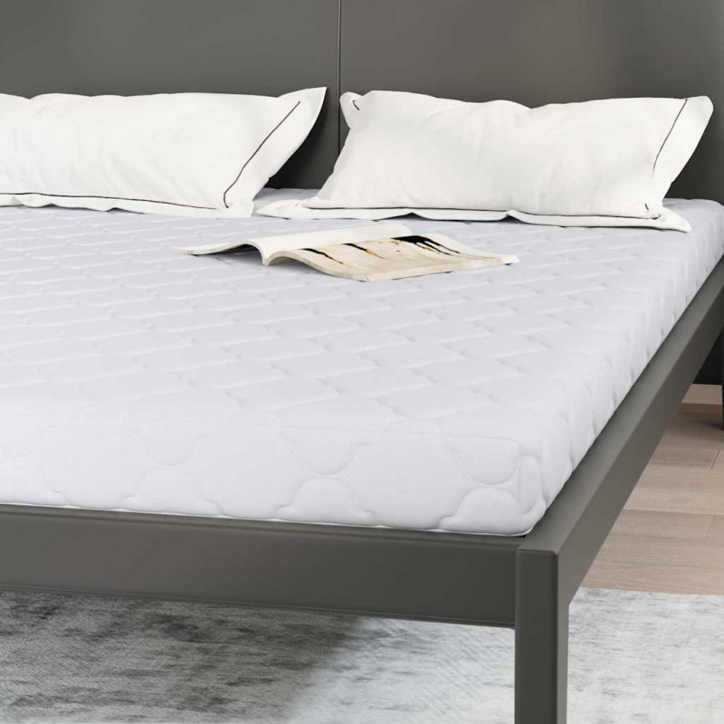 Materac Biały 140 x 190 cm Tkanina żakardowa