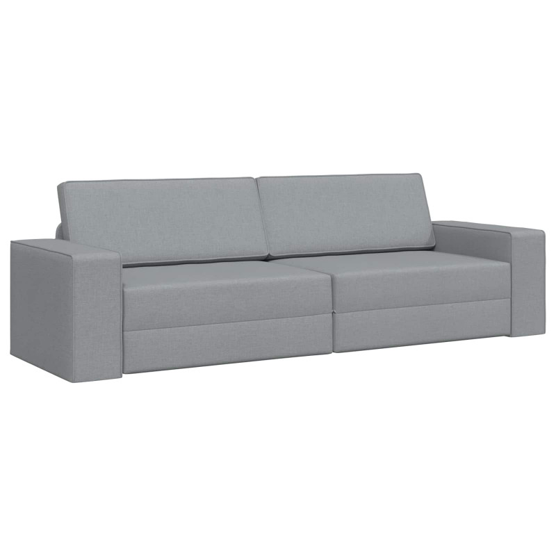 Sofa Bed 200cm Jasnoszary tkanina