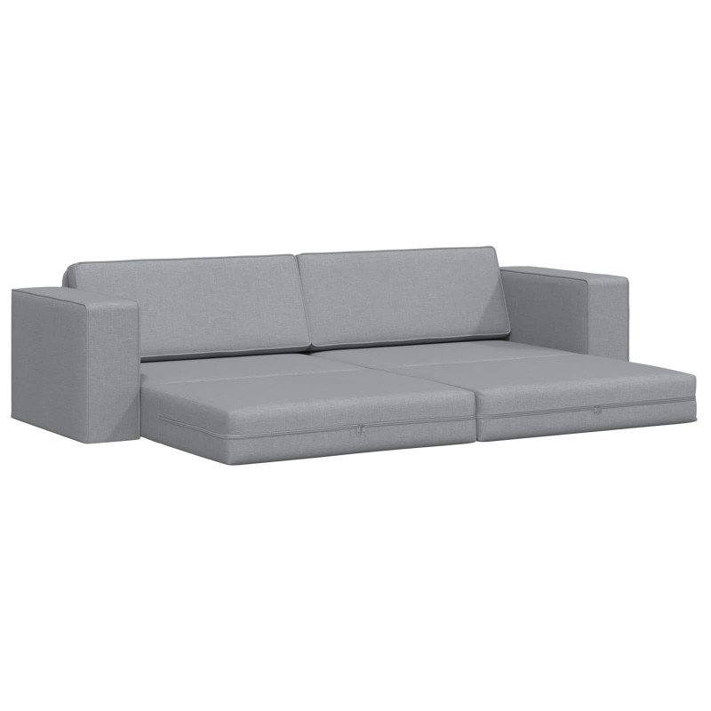 Sofa Bed 200cm Jasnoszary tkanina