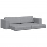 Sofa Bed 200cm Jasnoszary tkanina