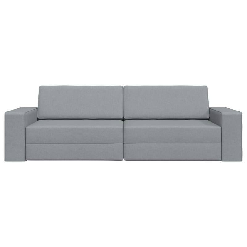 Sofa Bed 200cm Jasnoszary tkanina